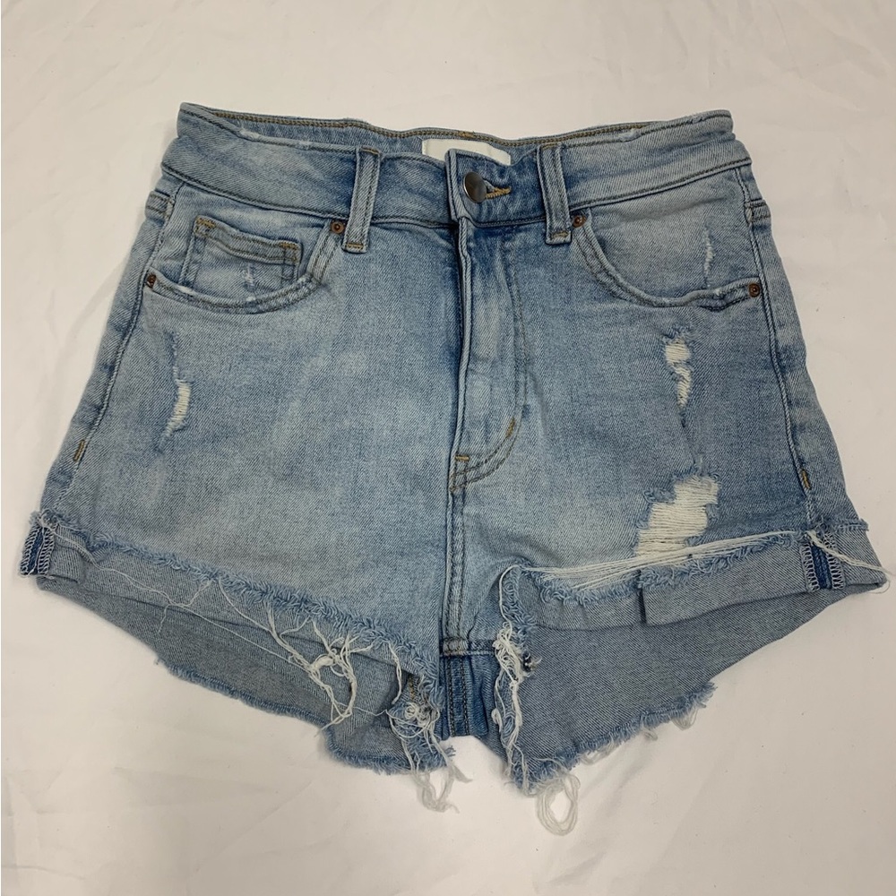 High Rise Denim Shorts